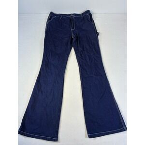 Tex Team Brazil Flare Jeans Womens 48 Embroidered Chevron Dark Wash Stretch